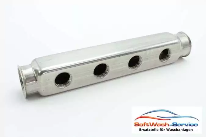 Verteilerleiste 2x 1/4"IG-4x 1/2"IG Edelstahl
