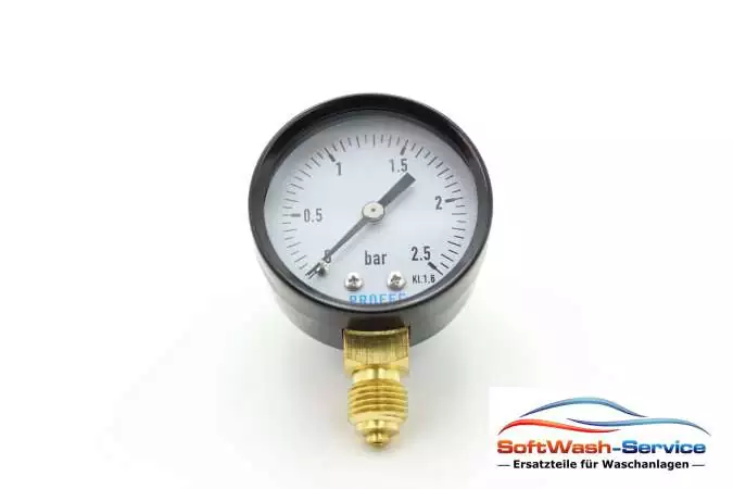 Druckmanometer 1/4" Anschluss unten Ø50mm 0-2,5 bar