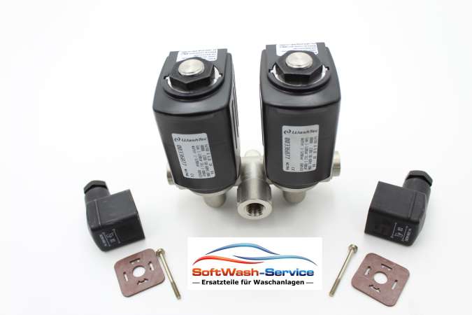 Ventilblock 2-Fach 0-120 Bar G1/4" 230V/50HZ Edelstahl NW=6 NC