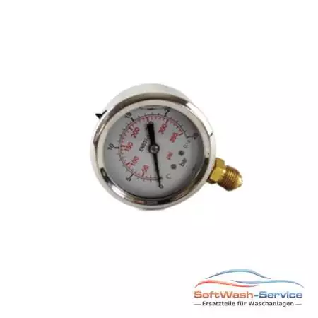 Manometer mit Glyzerinfüllung 0-25 Bar AG 1/4" Anschluss unten
