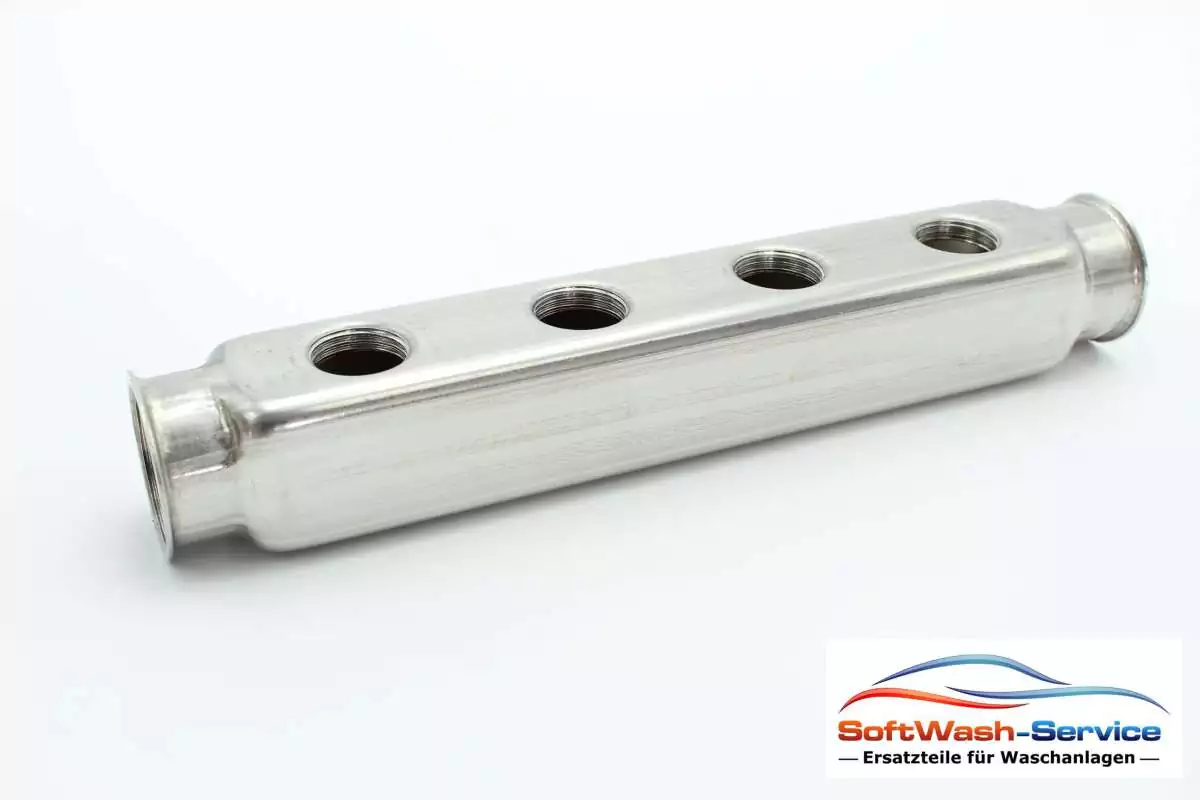 Verteilerleiste 2x 1/4"IG-4x 1/2"IG Edelstahl