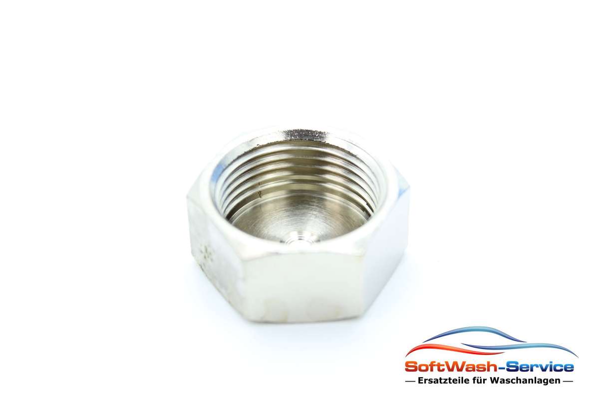 Verschlusskappe mit Sechskant G 3/4" MS vernickelt