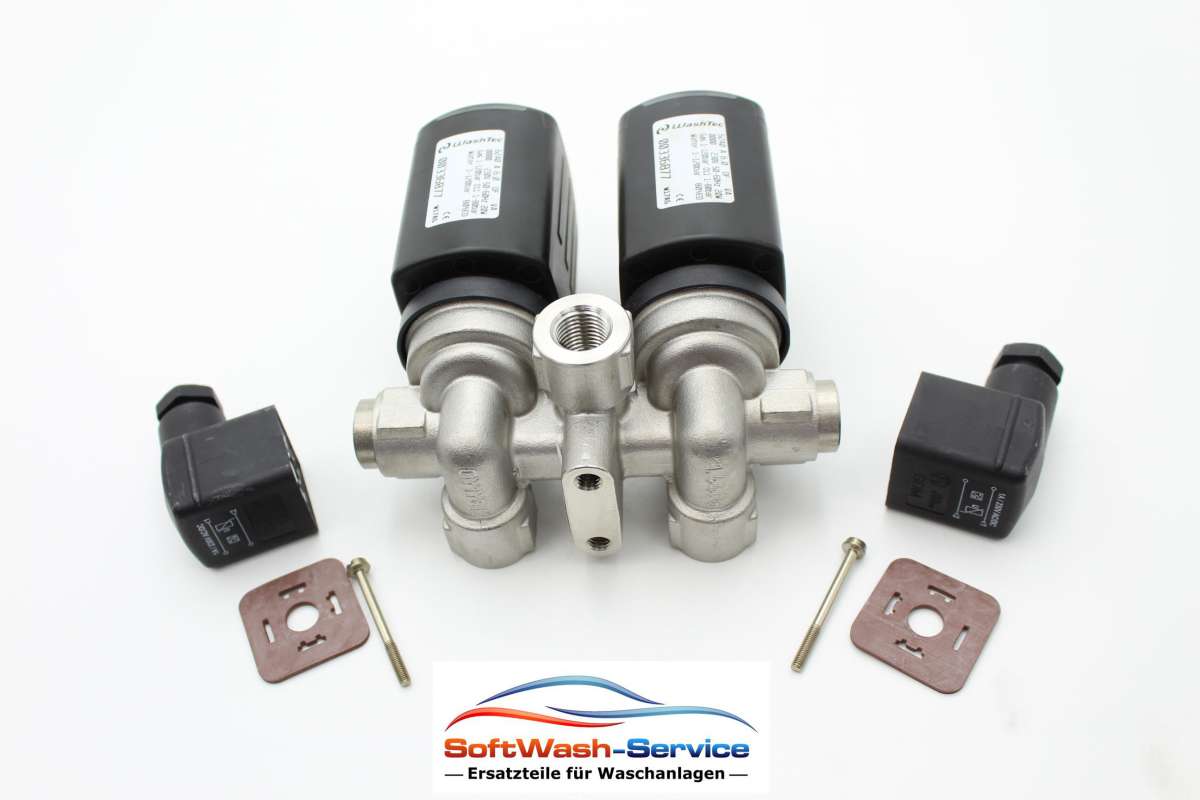 Ventilblock 2-Fach 0-120 Bar G1/4" 230V/50HZ Edelstahl NW=6 NC