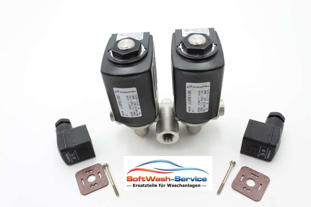 Ventilblock 2-Fach 0-120 Bar G1/4" 230V/50HZ Edelstahl NW=6 NC